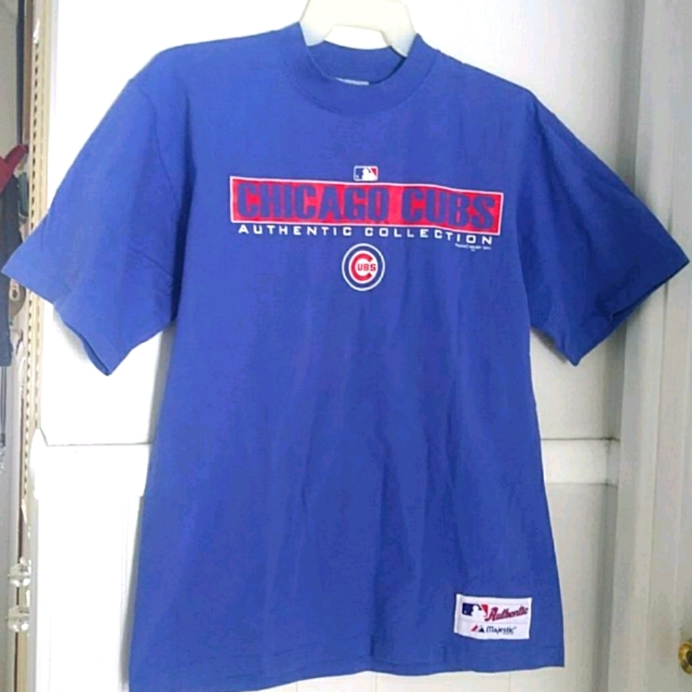 Chicago Cubs blue Majestic shirt